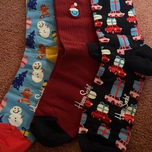 Happy socks (3) in a Christmas box new(no offer please)
